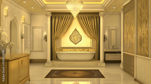 3D Illustration Luxury Bath...
