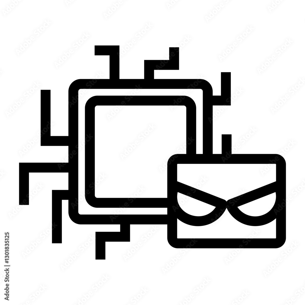 artificial intelligence Line Icon artificial intelligence Line Icon