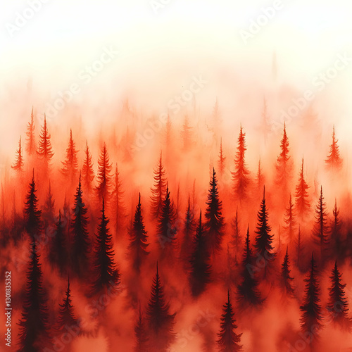 Illustration of Red Forest,...