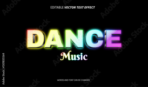 dance music editable text effect