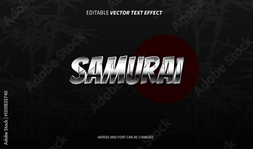 samurai editable text effect