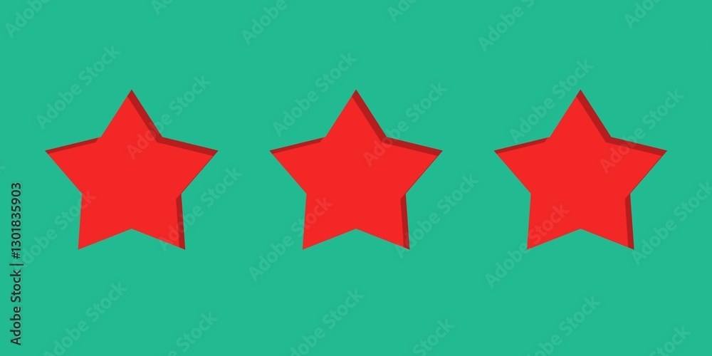 Obraz premium red star on green background