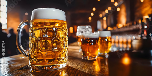 Photo Golden Beer Mug Pub B...