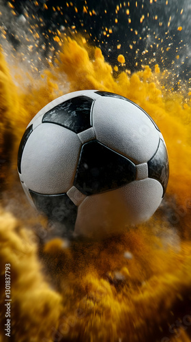 3D Illustration Soccer Ball...