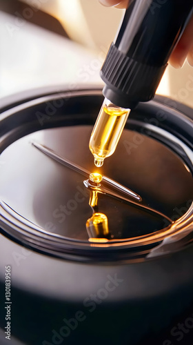 Wallpaper Mural Photo: Liquid Gold Droplet, Pipette, Reflection, Skincare, Beauty, Science, Macro, Oil, Golden, Serum Torontodigital.ca