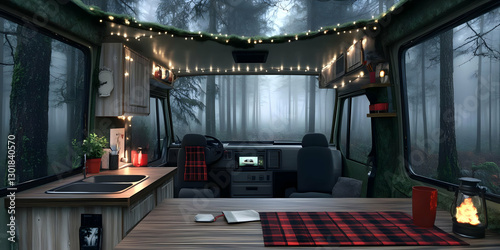 3D Illustration Cozy Camper...
