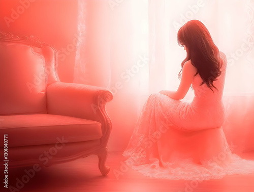 Illustration of Woman in Wh...