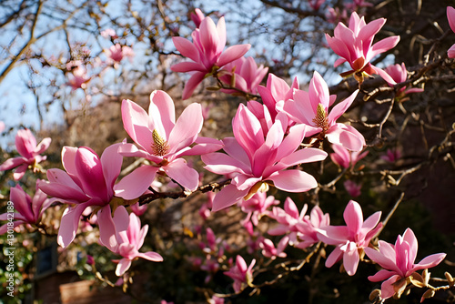 Photo Pink Magnolia Blossom...