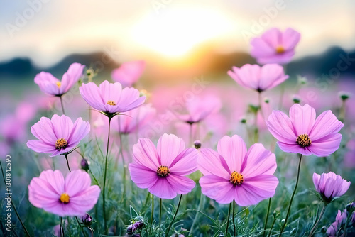 Photo - Pink Cosmos Flowers...