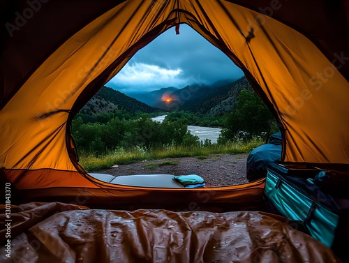 Photo - Camping Tent Sunris...
