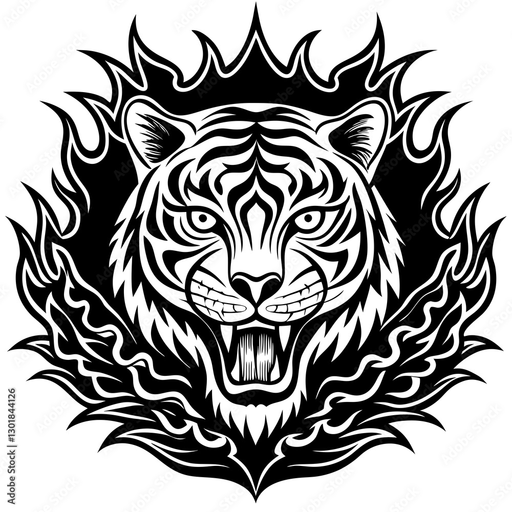 Obraz premium tiger head tattoo