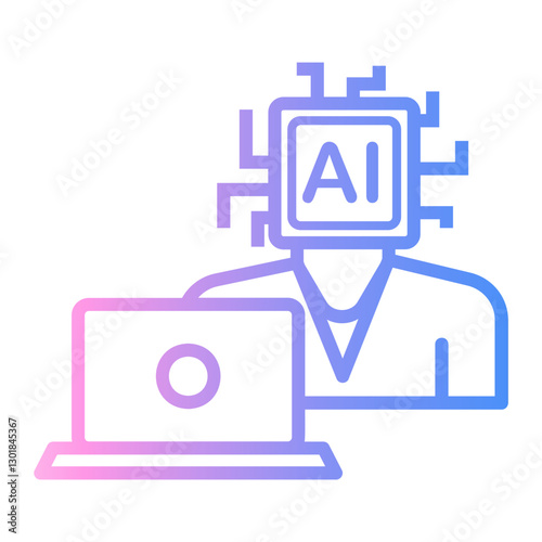 communications Line Gradient Icon