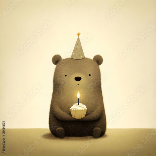 Illustration of Cute Bear w...