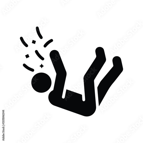 falling people, icon man slipped	