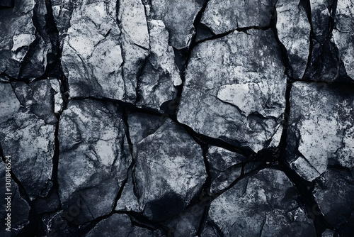 Photo - Dark Cracked Rock S...