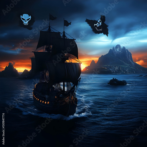 Illustration of Ghost Ship ...