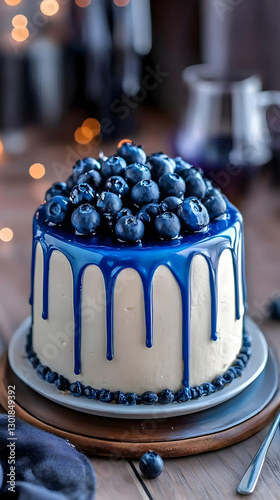 Photo Blueberry Cake, Blue ...