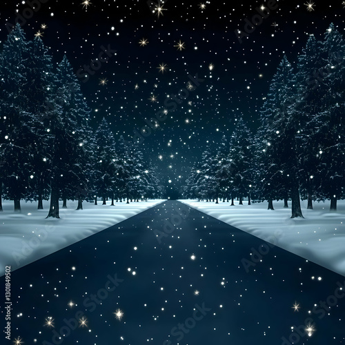 Illustration - Snowy Night ...