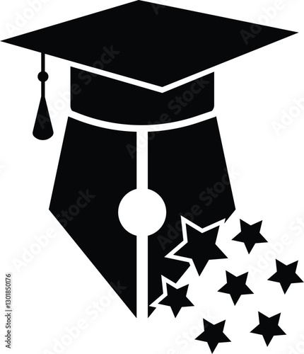 Graduation hat icon simple vector illustration, Graduation cap icon