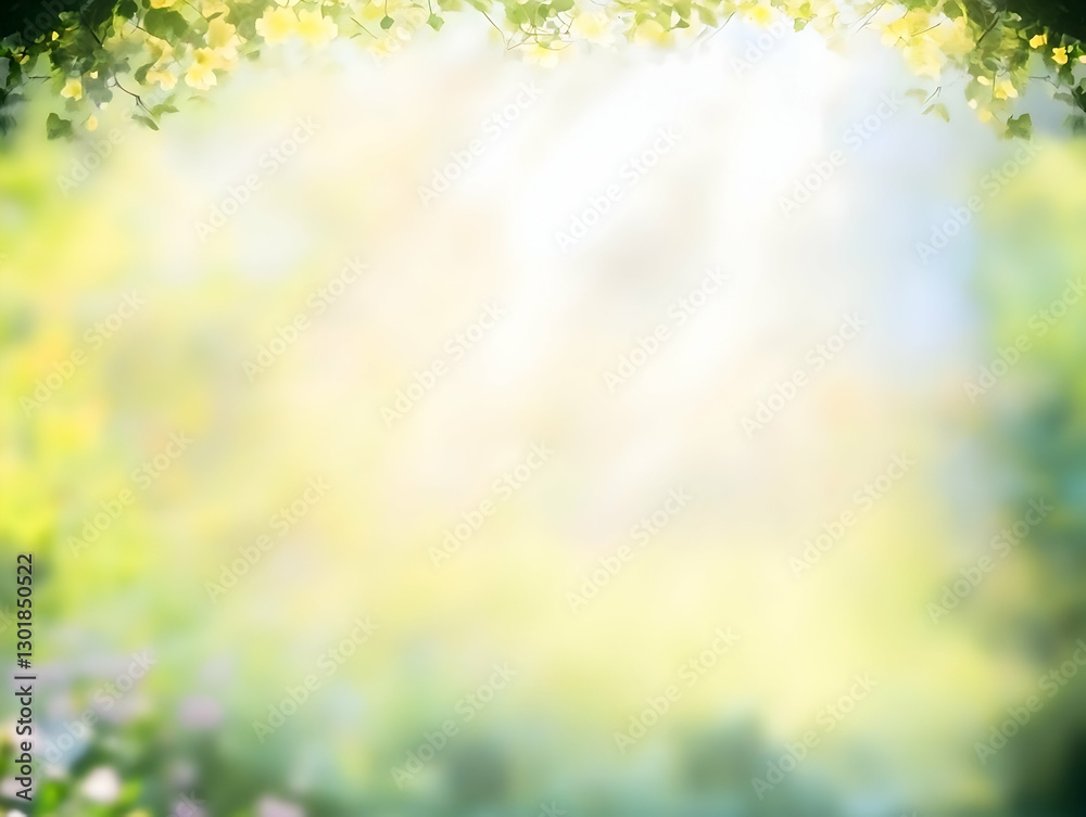 Abstract Background - Dreamy Garden Spring Flowers Bokeh Green Nature Abstract Background - Dreamy Garden Spring Flowers Bokeh Green Nature