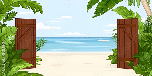 Illustration Tropical Beach...