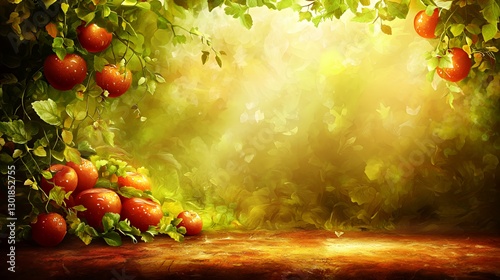 Ripe Red Tomatoes on Lush Green Vine in Sunny Garden