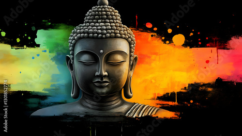 Illustration Serene Statue ...