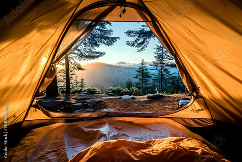 Photo - Camping Tent Sunris...