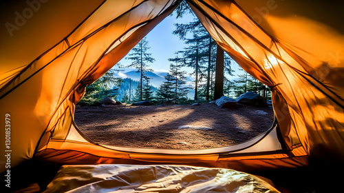 Photo: Camping Tent Sunrise...