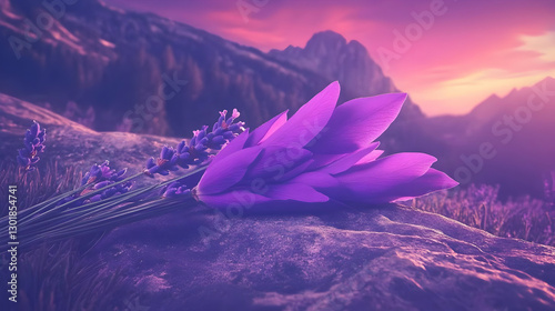 Illustration Purple Flowers...