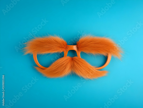 Orange Furry Mustache Glass...