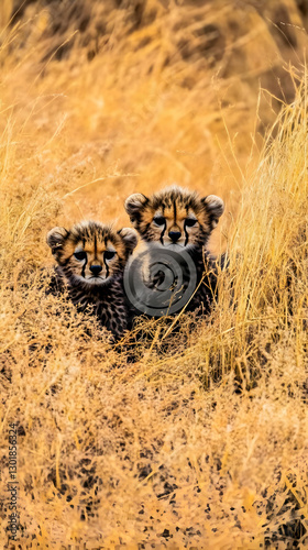 Photo - Two Cheetah Cubs Wi...