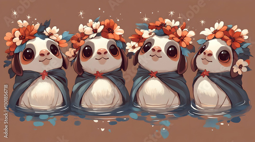 Adorable Fantasy Animal Ill...
