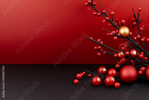 Photo Festive Red and Gold ...
