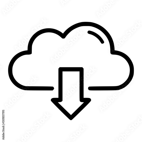 Cloud Download Digital Content Access / cloud computing concept