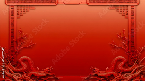 3D Red Background Illustrat...