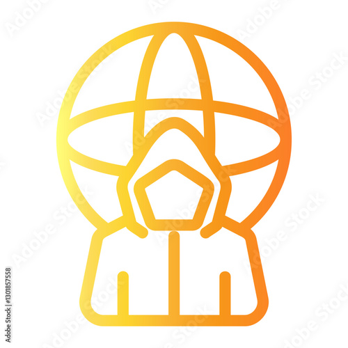 global Line Gradient Icon