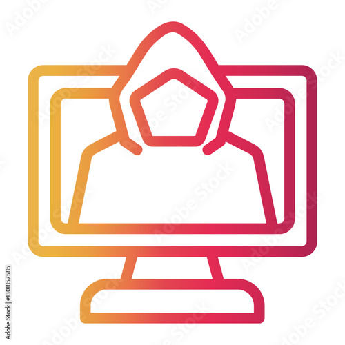 hacker Line Gradient Icon