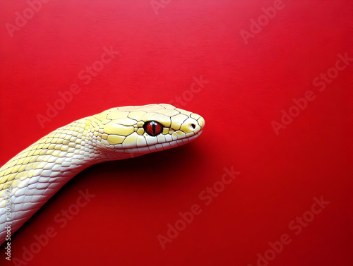 Photo, Albino Snake, Red Ba...