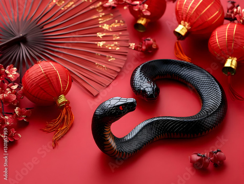 3D Illustration Red Festive...