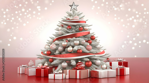 3D Christmas Tree Illustrat...