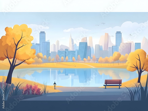 Illustration - Autumn City ...