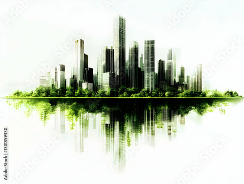 Illustration Green Cityscap...