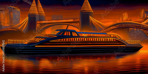 Illustration of Futuristic ...