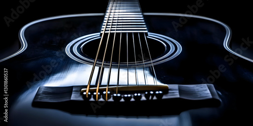 Dark Acoustic Guitar Illust...