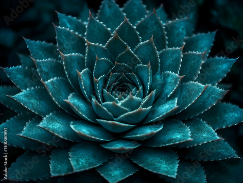 Photo Teal Succulent Plant ...
