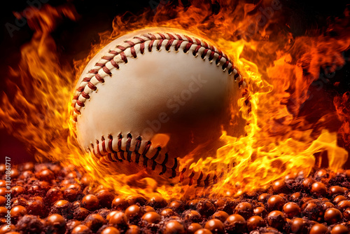 Illustration of Flaming Bas...