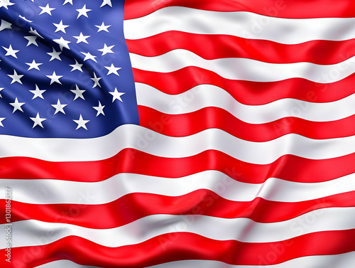Illustration of Waving Flag...