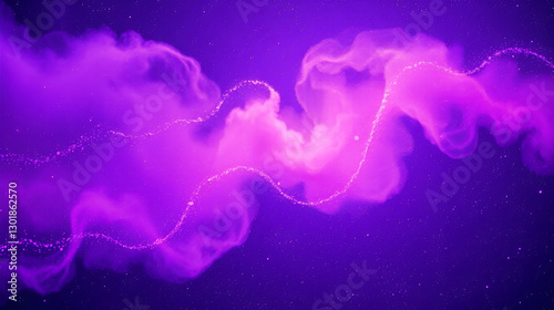 Ethereal Dust Stream in a Purple Hued Cosmos Creating a Dreamlike Vision of the Universe