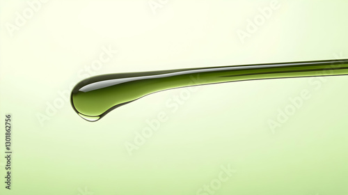 3D Render Green Liquid Drop...